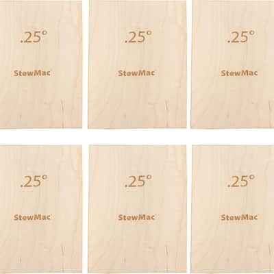 StewMac Neck Shims for Bass, Blank - 6 Pack of 0.25 Degree Shims image 1