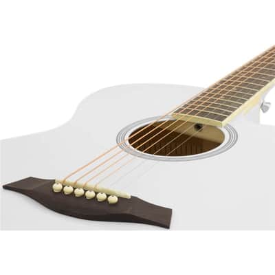 Tiger ACG3 Acoustic Guitar Pack for Beginners, Full Size, White image 2