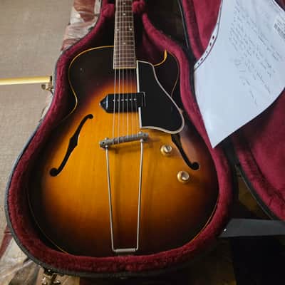 Gibson ES-225T 1956 ARTIST OWNED by JETHRO TULL Studio Thinline Jazz Rock Guitar Brazillian Rosewood, P-90 Florentine Archtop Hollowbody 225 175 image 11