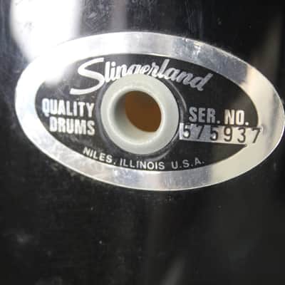 *Slingerland 12x10" Tom Drum Black Beauty Sound King Vintage 80s Set-O-Matic USA image 2