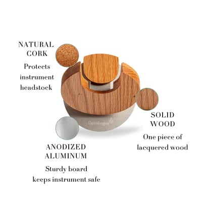 Collapsible Ukulele Wall Hanger and Wall Mount - Patented - Danish Design - Space Saving - Wooden - Oak Color - Scratch Proof - Award Winning image 4