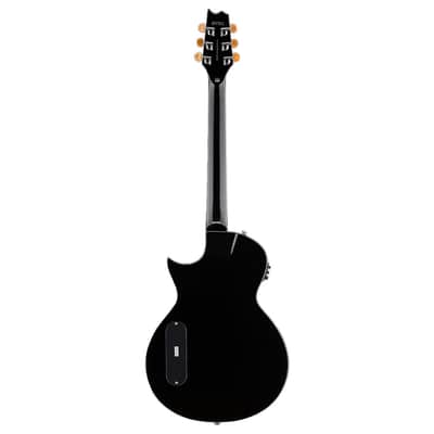 ESP LTD TL-6 Thinline Acoustic/Electric Guitar - Black - B-Stock image 8