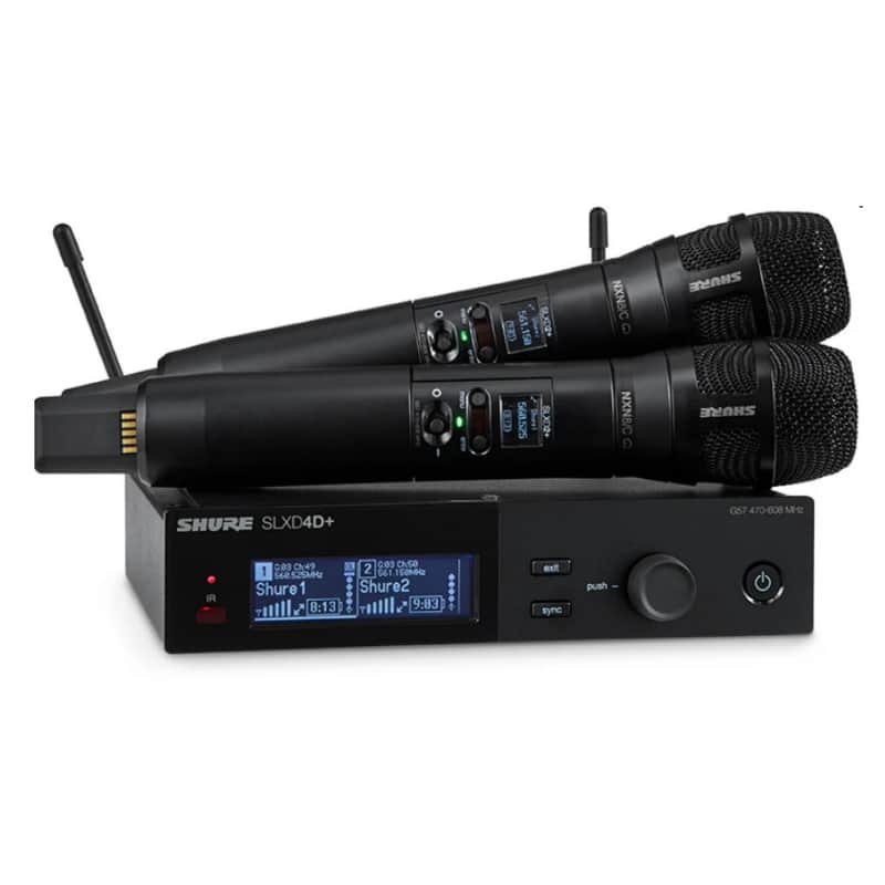 SHURE SLXD24D+/N8C-G57 Dual Handheld Rackmount Digital Wireless Mic System image 1