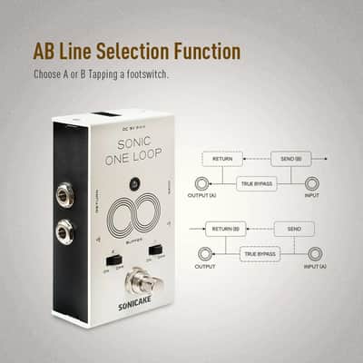 SONICAKE  QCS-01 Sonic One Loop AB line selection Buffer Guitar Bass Effects Pedal Control System,price include the import duty to US buyer image 3