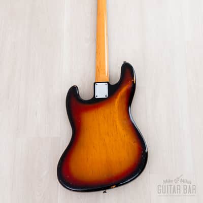 1973 Fender Jazz Bass Sunburst Vintage Electric Bass Guitar, Alder Body w/ Case image 3