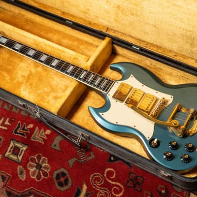 1968 Gibson SG Custom Pelham Blue Factory Bigsby Left-Handed 1 of 2 Ever Made Jimi Hendrix w/OHSC image 10