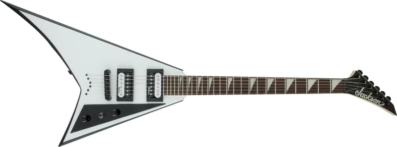 Jackson JS Series Rhoads JS32T Amaranth FB White with Black Bevels