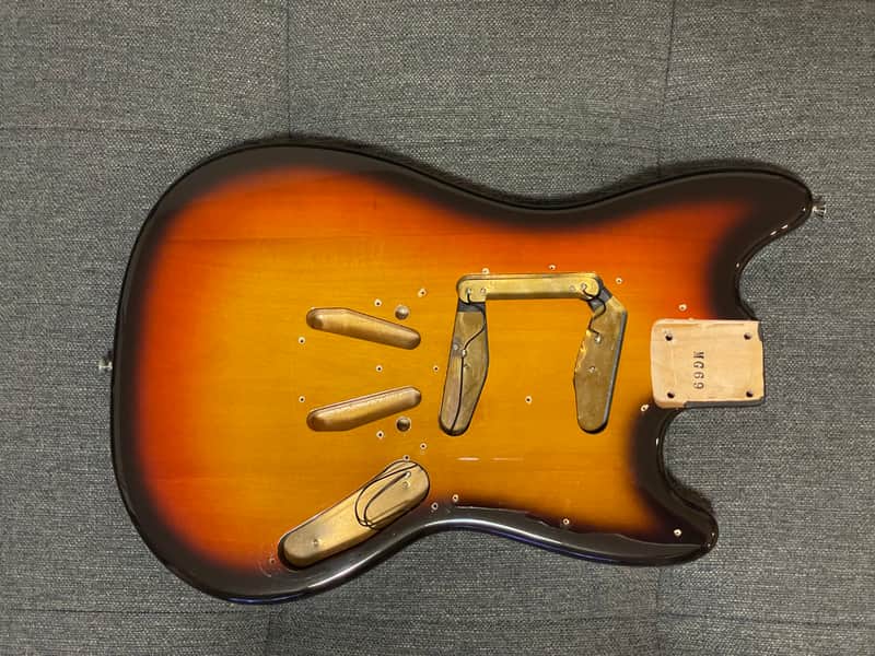 Fender Mustang MG69 body Japan 2000s Sunburst image 1