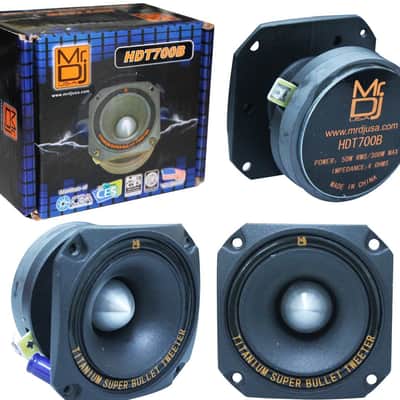 Mr. Dj HDT700B 3.5-Inch Titanium Bullet High Compression Tweeter for Car, Van, ATV, UTV, Marine, Boat, Motorcycle, Motorsports, and Competition image 1