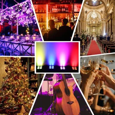 Stage Par Lights, RGBW LED Par Can Light,Super Bright DJ Wash Light with Remote & DMX Control,Sound Activated Uplights for Event Wedding Birthday Church Christmas Party Dance Show image 3