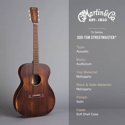 Martin 000-15M StreetMaster Acoustic Guitar with Gig Bag image 5