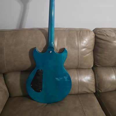 Gorgeous Reverend Manta Ray HB Turquoise Flamed Maple Hollowbody image 3