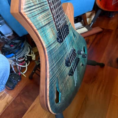 Tunguska Guitars Jaz 2025 - Deep Sea Teal Burst image 5
