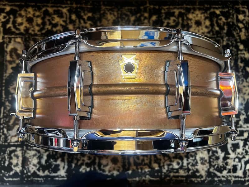 Ludwig LC661 Copper Phonic 5x14" 10-Lug Snare Drum - Raw Copper Bild 1