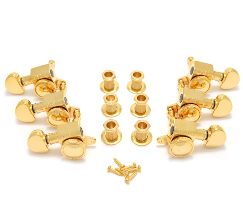 Grover Gold 3 x 3 Roto-Grip "Mini" Locking Guitar Tuners 505G image 1