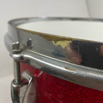Gretsch 1950’s Broadcaster 3-ply red sparkle drum kit. 20-13-16-14x5 1/2 image 9
