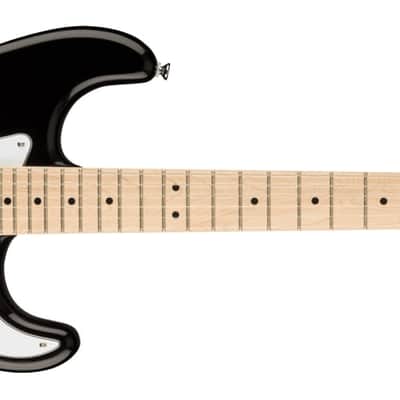 Squier Affinity Series Stratocaster, Maple Fingerboard, White Pickguard, Black image 3