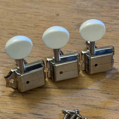 RARE Fender American Vintage 60's Logo White Button Tuners Jazzmaster Stratocaster Telecaster Jaguar Kluson Pure USA Strat Tele image 2