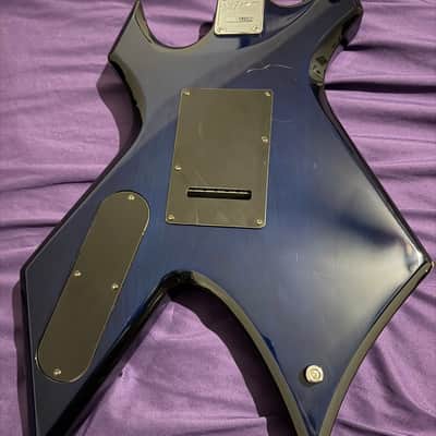 B.C. Rich Platinum Series Warlock 1998 – Transparent Blue (Widow Headstock) – Professionally Set Up – RoadRunner Premium Gig Bag Included image 4
