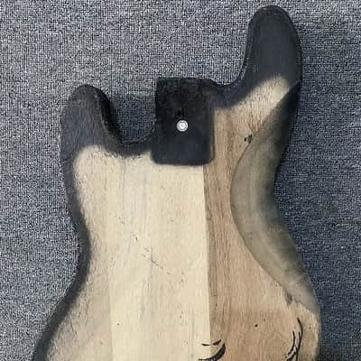 Solid Basswood 4 String Jazz Bass Style Body image 8