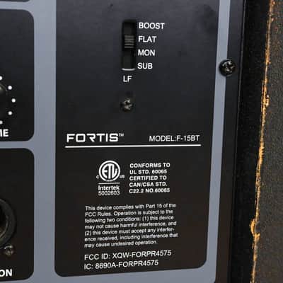 Fender Fortis F-15BT 15" 1300W 2-Way Powered Loudspeaker CG01VGT image 10