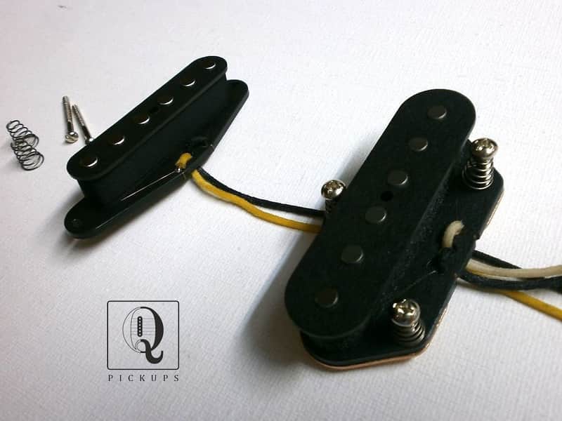 Telecaster Broadcaster GUITAR Pickups SET Bridge A2 Neck A5 Hand Wound Fits Fender by Q pickups image 1
