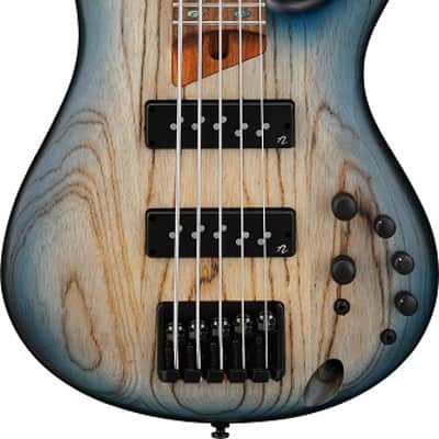 Ibanez SR605ECTF SR Standard 5 String Electric Bass Cosmic Blue Starburst Flat image 10