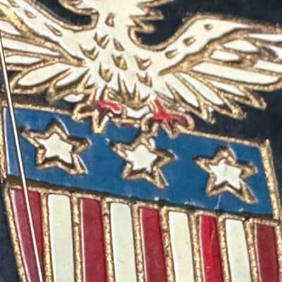 1940's U.S. Kay 4-string Tenor Banjo Patriotic WW2 + Original Case image 13