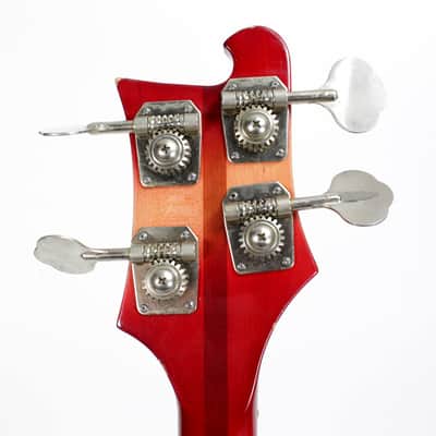 Vintage Ibanez Ric Style 4001 Copy Lawsuit Electric Bass Guitar in Fireglo image 6