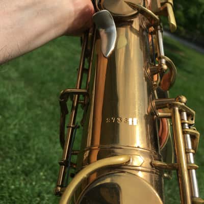 EXCELLENT KING 1945 ZEPHYR  SN2738XX ALTO SAXOPHONE ORIGINAL LAC. 3 RINGS TECH SERVICED READY TO PLAY DOUBLE SOCKET NECK SN MATCH KING CASE imagen 24
