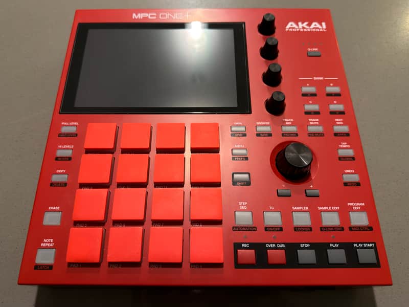 Akai MPC One + (Plus) with fat pads - Drum Machine Sequencer - Red image 1