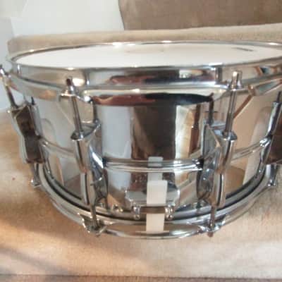 Yamaha Stage custom 10 lug extra deep 6.5 x 14 inch snare drum brilliant chrome excellent image 10
