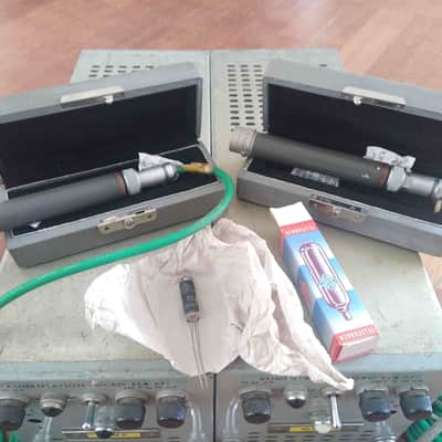 TWO-SCHOEPS-M221F-Pair-With New-AC701-Telefunken-Tube-M934 Capsule- Three new Ac701 image 2