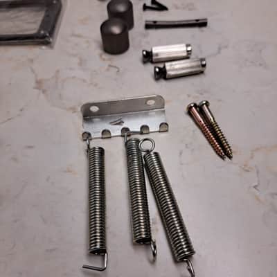 Ibanez Floyd Rose Electric Guitar Bridge & Complete Hardware Set- 6 Inline Tuners, Knobs, Pickup Frame, etc.- Satin Silver image 6