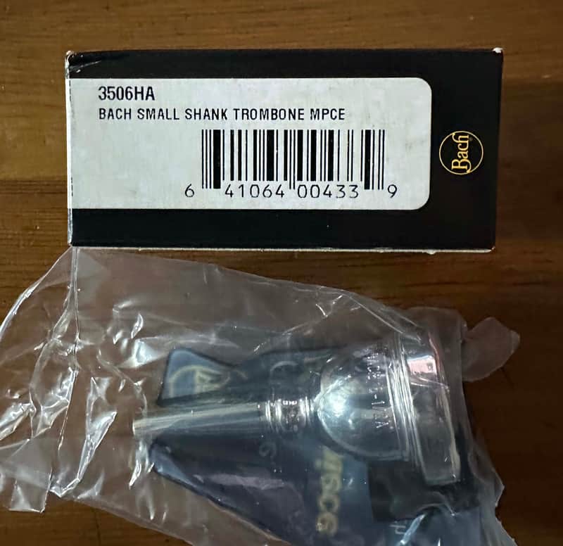 Bach 350 6HA Small Shank Trombone mouthpiece 2010's - Silver image 1