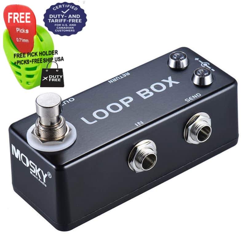 Mosky Audio Loop Box ABXY Switch Switcher Channel Selection, FREE PICKS + HOLDER+ FREE SHIP USA image 1