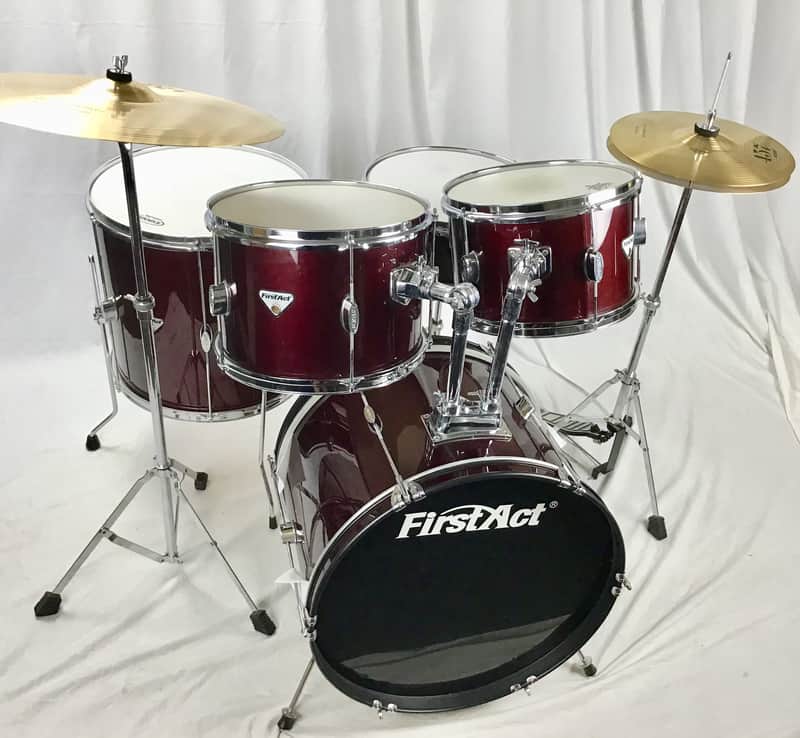 First Act 5pc. Complete Drum Kit w/New Cymbals image 1
