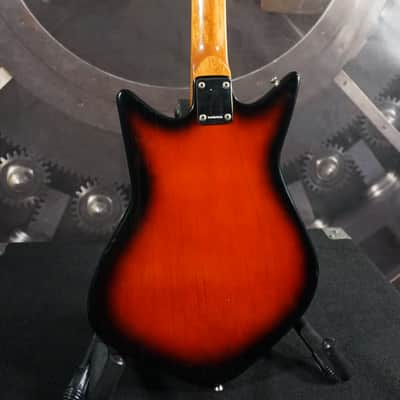 1960s Norma EG-405-2 Redburst MIJ Vintage Electric Guitar w/ Original Gold Foils image 12