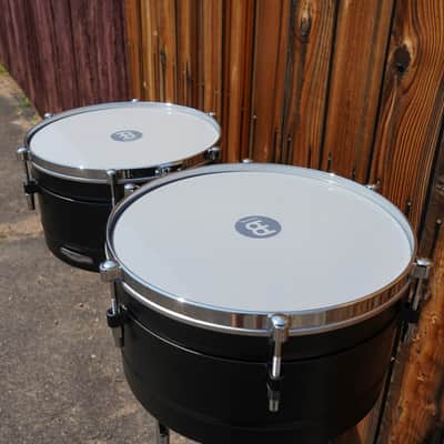 Meinl Percussion AV1BK Artist Series Amadito Valdes Steel 14" & 15" Timbales w/ Stand image 7