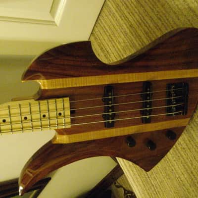 Warmoth Mockingbird Exotic Classic African Tulip Laquered. image 3