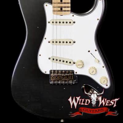 Fender Custom Shop Limited Edition 1968 Stratocaster Maple Neck Journeyman Relic Aged Charcoal Frost Metallic 7.95 lbs image 1