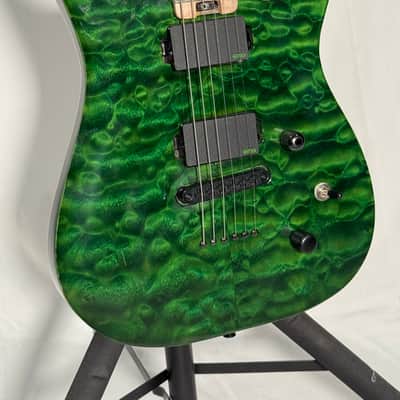 custom built Ibanez style guitar RGA style 2025 - Transparent green nitro image 1