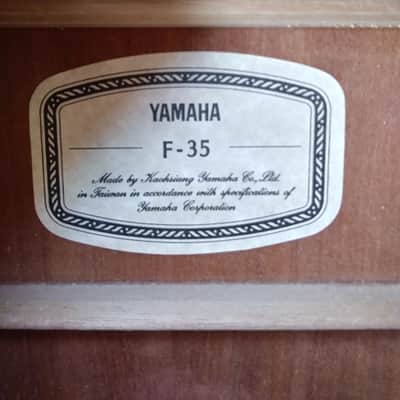 Yamaha F35 full size guitar with  gig bag, strap, capo, picks, strings, winder. image 10