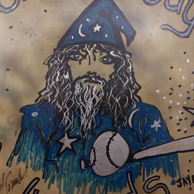 Remo 32" FiberSkyn Fort Wayne Wizards Head 90's - Natural image 6