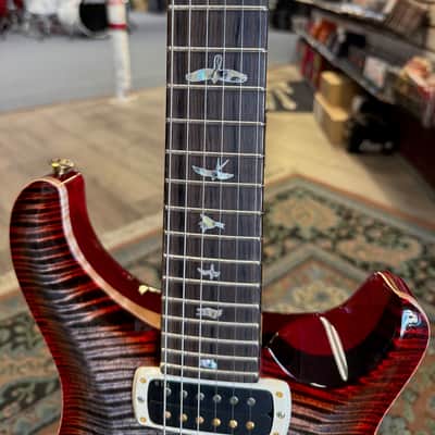 PRS Custom 24-08 Semi Hollow 40th Anniversary, Charcoal Cherry Burst W/ Free Shipping image 5