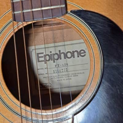 MIJ Epiphone FT-120 70s (?) - Natural finish- MAKE A FAIR OFFER image 2