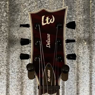 ESP LTD EC-1000 QM Quilt Top See Thru Black Cherry Fluence Guitar & Case #0202  Used image 4