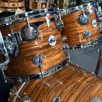 ~WOW!~ DW Collectors Series SSC Maple 4-Piece 10/12/16/22 Drum Kit Set w/ Matching Snare Drum in Bronze Oyster FinishPly with Chrome Hardware image 7