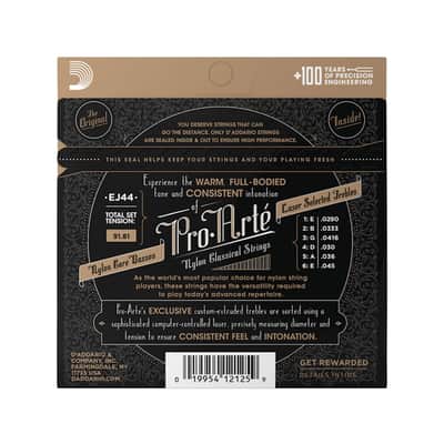 D'Addario EJ44 Pro-Arte Nylon Classical Guitar Strings Extra Hard Tension image 2