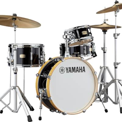 Yamaha SBP0F4H Stage Custom Hip 4-Piece Acoustic Drum Shell Pack, Raven Black image 2